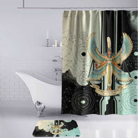 Ma’at Feather Egyptian Bathroom Set with Scales Symbolizing Truth and Cosmic Balance