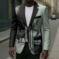 Ma’at Feather Egyptian Blazer with Scales Symbolizing Truth and Cosmic Balance