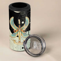Ma’at Feather Egyptian 4 in 1 Can Cooler Tumbler with Scales Symbolizing Truth and Cosmic Balance