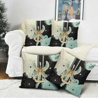 Ma’at Feather Egyptian Pillow Cover with Scales Symbolizing Truth and Cosmic Balance