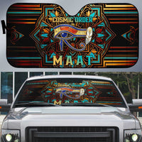 Ma’at Eye of Horus Auto Sun Shade Egyptian Feather Celebrating Truth