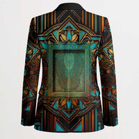 Ma’at Eye of Horus Blazer Egyptian Feather Celebrating Truth