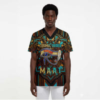 Ma’at Eye of Horus Scrub Top Egyptian Feather Celebrating Truth