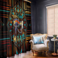 Ma’at Eye of Horus Window Curtain Egyptian Feather Celebrating Truth