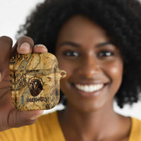 Montu AirPods Case Falcon Head War God Ancient Egyptian Map Feathers and Sun Disk