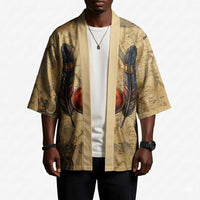 Montu Kimono Falcon Head War God Ancient Egyptian Map Feathers and Sun Disk
