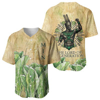 Min Baseball Jersey Egyptian God of Fertility Lord of Generation Lettuce Ancient