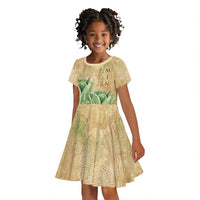 Min Kid Short Sleeve Dress Egyptian God of Fertility Lord of Generation Lettuce Ancient