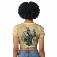 Min Raglan Cropped T shirt Egyptian God of Fertility Lord of Generation Lettuce Ancient