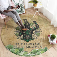 Min Round Carpet Egyptian God of Fertility Lord of Generation Lettuce Ancient