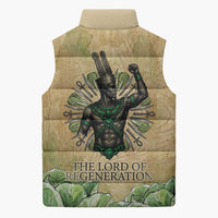 Min Sleeveless Puffer Jacket Egyptian God of Fertility Lord of Generation Lettuce Ancient