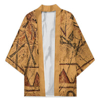 Min Ancient Egyptian Kimono Fertility Symbol Sandstone Ankh Pyramid Pattern