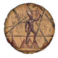 Min Ancient Egyptian Spare Tire Cover Fertility Symbol Sandstone Ankh Pyramid Pattern