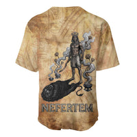 Nefertem Ancient Egyptian Baseball Jersey Lion Head Lotus Flowers Incense Smoke Ancient