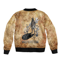 Nefertem Ancient Egyptian Bomber Jacket Lion Head Lotus Flowers Incense Smoke Ancient