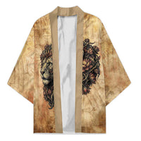 Nefertem Ancient Egyptian Kimono Lion Head Lotus Flowers Incense Smoke Ancient