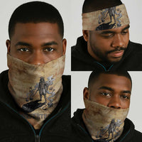 Nefertem Ancient Egyptian Neck Gaiter Lion Head Lotus Flowers Incense Smoke Ancient