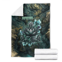 Nefertem Blanket Primordial Bloom Lotus Mystical Lion Cosmic Egyptian