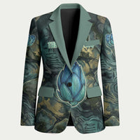 Nefertem Blazer Primordial Bloom Lotus Mystical Lion Cosmic Egyptian