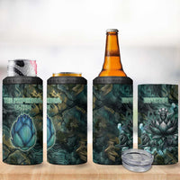 Nefertem 4 in 1 Can Cooler Tumbler Primordial Bloom Lotus Mystical Lion Cosmic Egyptian