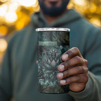Nefertem 4 in 1 Can Cooler Tumbler Primordial Bloom Lotus Mystical Lion Cosmic Egyptian