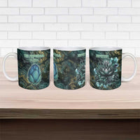 Nefertem Ceramic Mug Primordial Bloom Lotus Mystical Lion Cosmic Egyptian