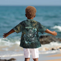 Nefertem Kid Hawaiian Shirt Primordial Bloom Lotus Mystical Lion Cosmic Egyptian