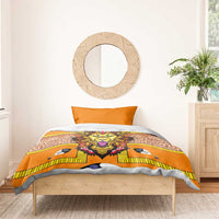 Swaziland Bedding Set Lion Shield and Leopard Print Tribal Design