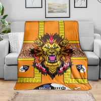 Swaziland Blanket Lion Shield and Leopard Print Tribal Design