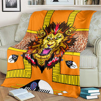Swaziland Blanket Lion Shield and Leopard Print Tribal Design