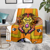 Swaziland Blanket Lion Shield and Leopard Print Tribal Design
