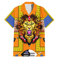 Swaziland Family Matching Mermaid Dress and Hawaiian Shirt Lion Shield and Leopard Print Tribal Design