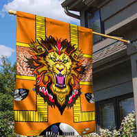 Swaziland Garden Flag Lion Shield and Leopard Print Tribal Design