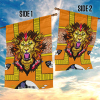 Swaziland Garden Flag Lion Shield and Leopard Print Tribal Design