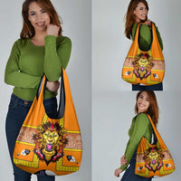 Swaziland Grocery Bag Lion Shield and Leopard Print Tribal Design
