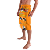 Swaziland Lavalava Lion Shield and Leopard Print Tribal Design