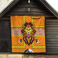 Swaziland Quilt Lion Shield and Leopard Print Tribal Design