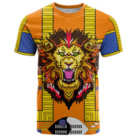 Swaziland T Shirt Lion Shield and Leopard Print Tribal Design