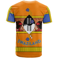 Swaziland T Shirt Lion Shield and Leopard Print Tribal Design