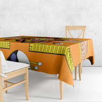 Swaziland Tablecloth Lion Shield and Leopard Print Tribal Design
