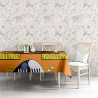 Swaziland Tablecloth Lion Shield and Leopard Print Tribal Design