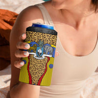 Swaziland 4 in 1 Can Cooler Tumbler Coat of Arms Lion Elephant Shield Leopard Print Design