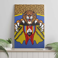 Swaziland Canvas Wall Art Coat of Arms Lion Elephant Shield Leopard Print Design