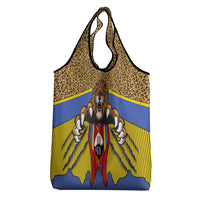 Swaziland Grocery Bag Coat of Arms Lion Elephant Shield Leopard Print Design