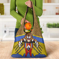 Swaziland Grocery Bag Coat of Arms Lion Elephant Shield Leopard Print Design