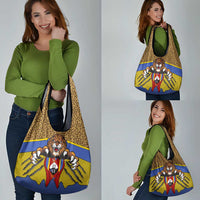 Swaziland Grocery Bag Coat of Arms Lion Elephant Shield Leopard Print Design