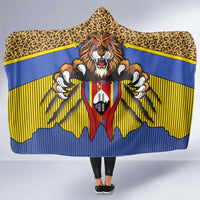 Swaziland Hooded Blanket Coat of Arms Lion Elephant Shield Leopard Print Design