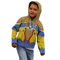 Swaziland Kid Hoodie Coat of Arms Lion Elephant Shield Leopard Print Design