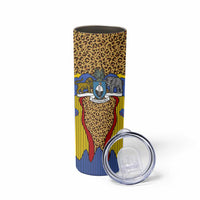 Swaziland Skinny Tumbler Coat of Arms Lion Elephant Shield Leopard Print Design