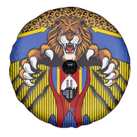 Swaziland Spare Tire Cover Coat of Arms Lion Elephant Shield Leopard Print Design